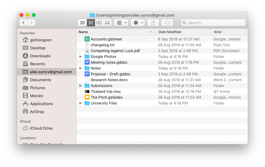 Map Google Drive to any folder on Windows, Linux and macOS