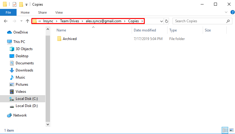 Add your Google Drive to Windows 10 Explorer